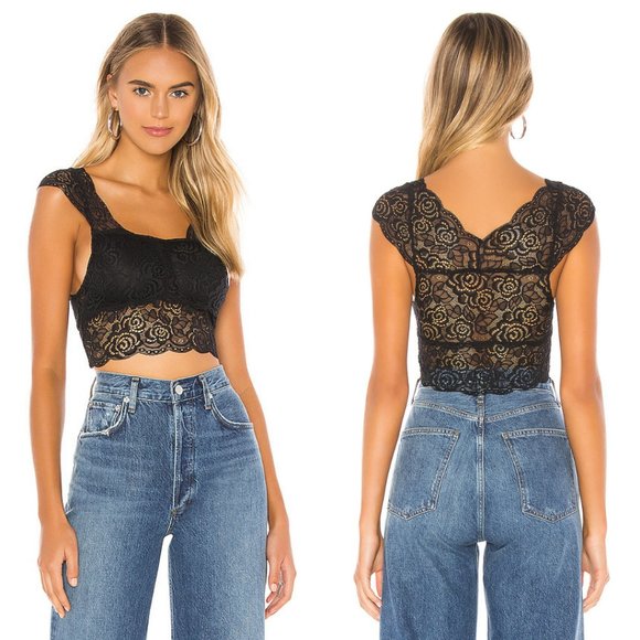 Free People Other - Free People Chase Me Black Lace Brami NWT Size XS